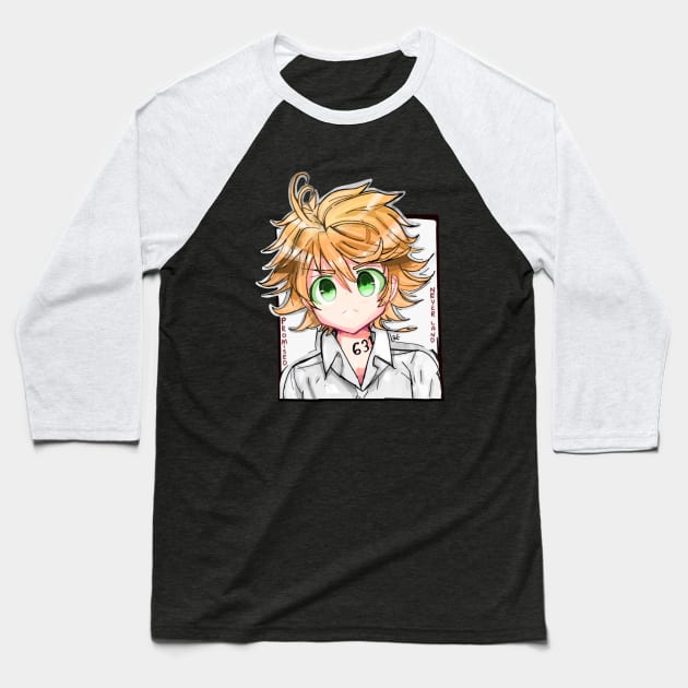 The Promised Neverland Emma; By Kībo-Kībo Baseball T-Shirt by Kibo-Kibo